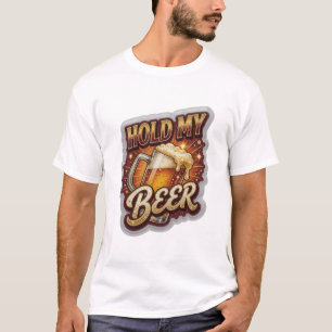 T-shirt Artistique TENIR MON VERRE 3D Texte Artistique