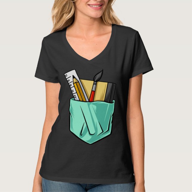 T-shirt Artists Artist Tools  Cute Pocket (Devant)