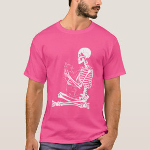T-shirt Arts graphiques Kitty Skeleton Costume d'Halloween