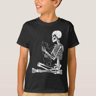 T-shirt Arts Kitty Skeleton Halloween Costume Crâne et Ca