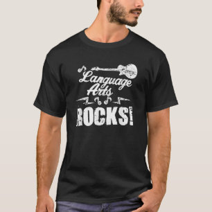 T-shirt Arts Langues Rocks School T Shirt Pour Enseignants