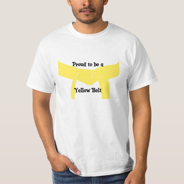 T-shirt Arts martiaux fiers d'être une ceinture jaune (Devant)