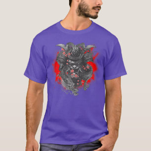 T-shirt Arts martiaux Japonais Tengu Samurai avec Dragon J