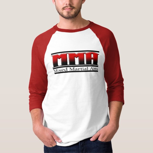 T-shirt Arts martiaux mélangés noir et rouge de MIXED (Devant)