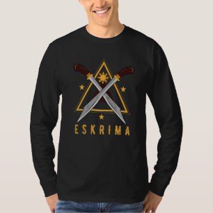 T-shirt Arts Martiaux Philippins Avec Bâtons Et Couteaux O