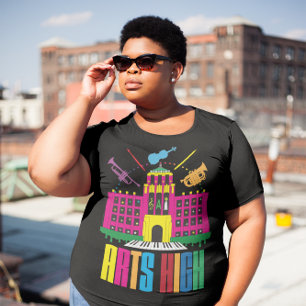 T-shirt Arts personnalisables High School Creative Buildin
