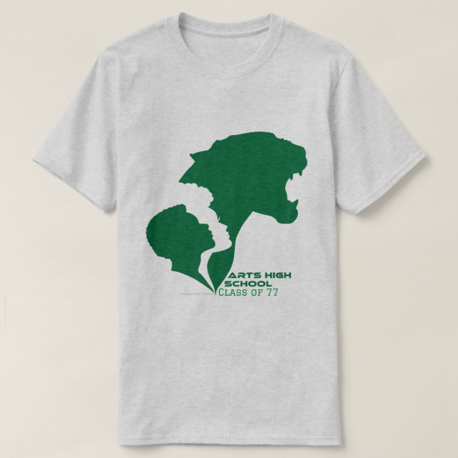 T-shirt Arts personnalisables Lycée Silhouettes vertes (Design devant)