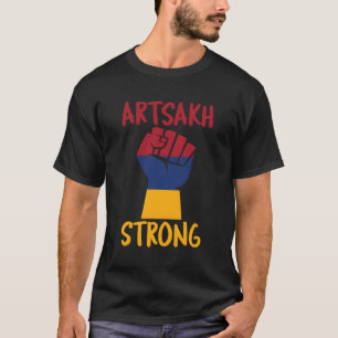 T-shirt Artsakh Forte Arménie Drapeau de poing Couleurs