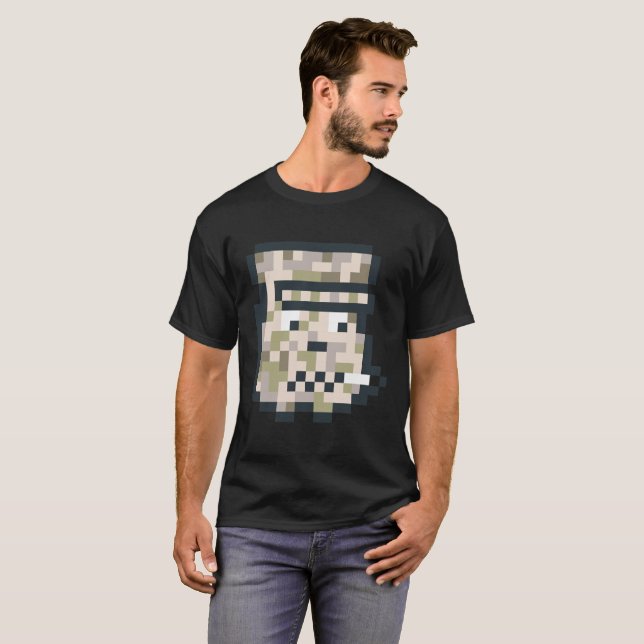 T-shirt Artwork de l'officier de l'Armée de terre Camoufla (Devant entier)