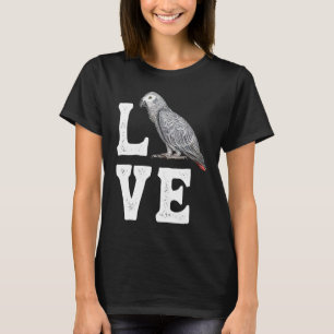 T-shirt Artwork de perroquets gris africains