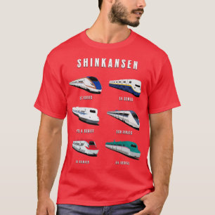 T-shirt Artwork japonais Shinkansen Bullet Trains