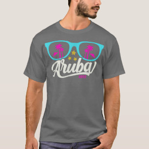 T-shirt Aruba Beach 2022 Lunettes de soleil Famille Vacanc