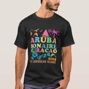 T-shirt Aruba Bonaire Curaçao 2025 Île Voyage Caribéen