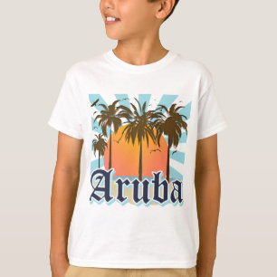 T-shirt Aruba échoue le coucher du soleil