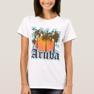 T-shirt Aruba échoue le coucher du soleil