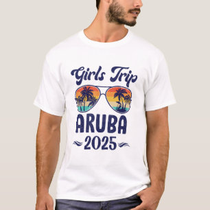 T-shirt Aruba Girls Trip Beach Vacation 2025 Matching Grou