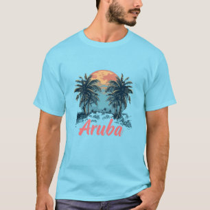 T-shirt Aruba Island Design (Version 2) - T-Sh de base pou