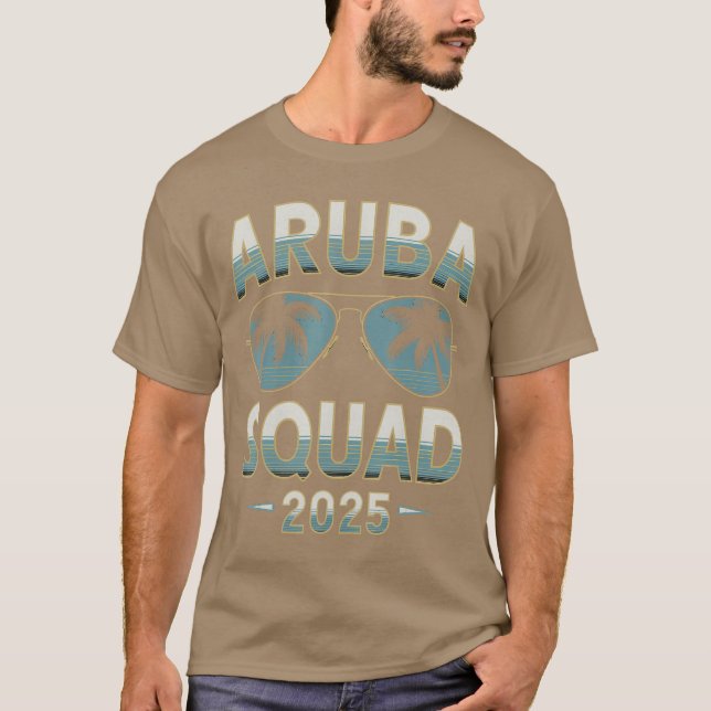 T-shirt Aruba Vacation Squad 2025 Correspondant Vacances F (Devant)