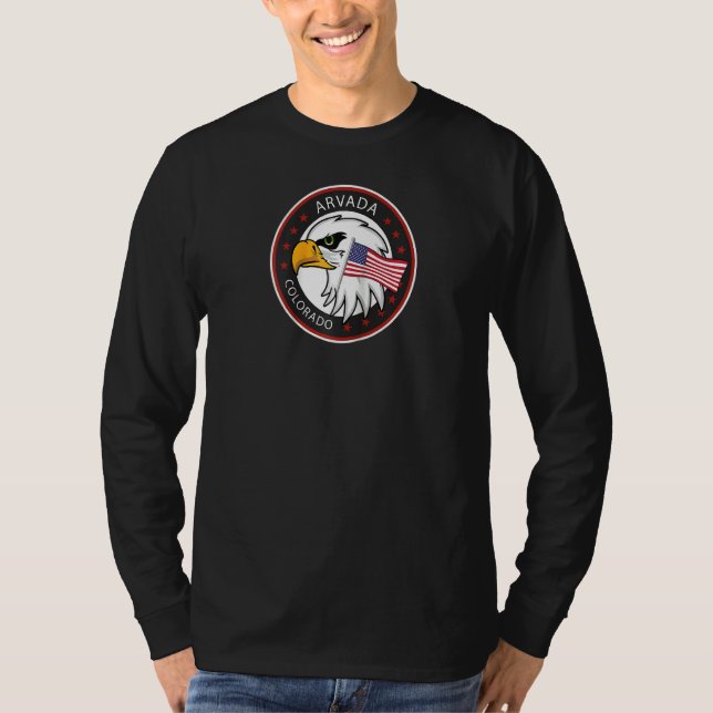 T-shirt Arvada Colorado Co Raglan (Devant)
