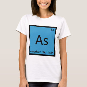T-shirt As - Chat américain à poil court Élément chimique