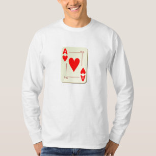 T-shirt As de carte de jeu de coeurs