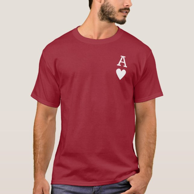 T-shirt As des Coeurs - Jouer Symbole de carte (Devant)