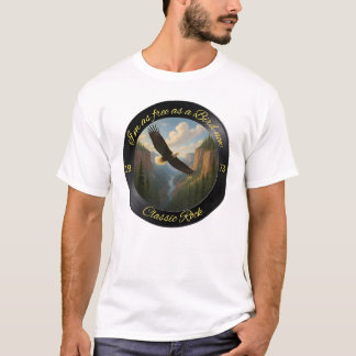 T-shirt As Free As a Bird" Classic Rock Eagle Tee