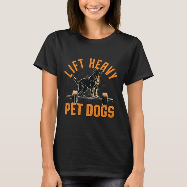 T-shirt Ascenseur Chiens de compagnie lourds Gym Amoureux  (Devant)