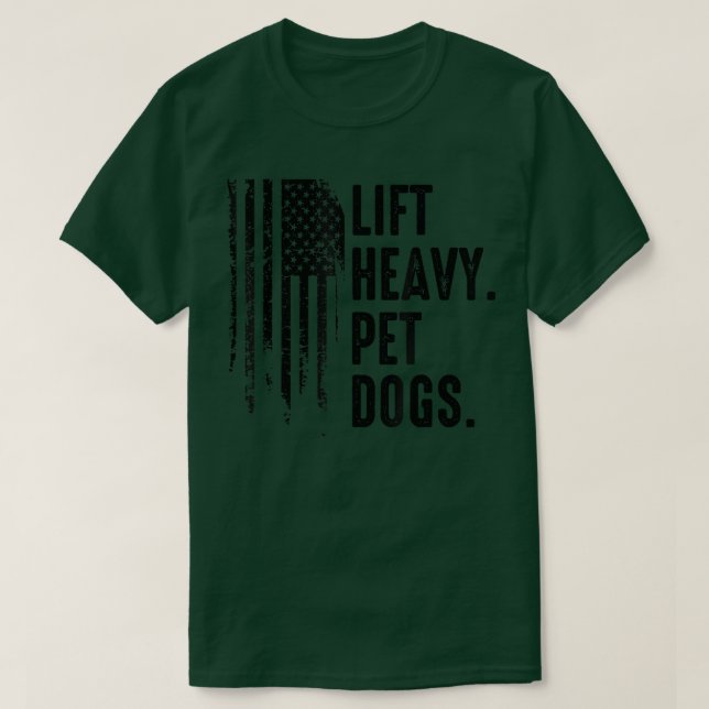 T-shirt Ascenseur Chiens pour animaux de compagnie lourds  (Design devant)