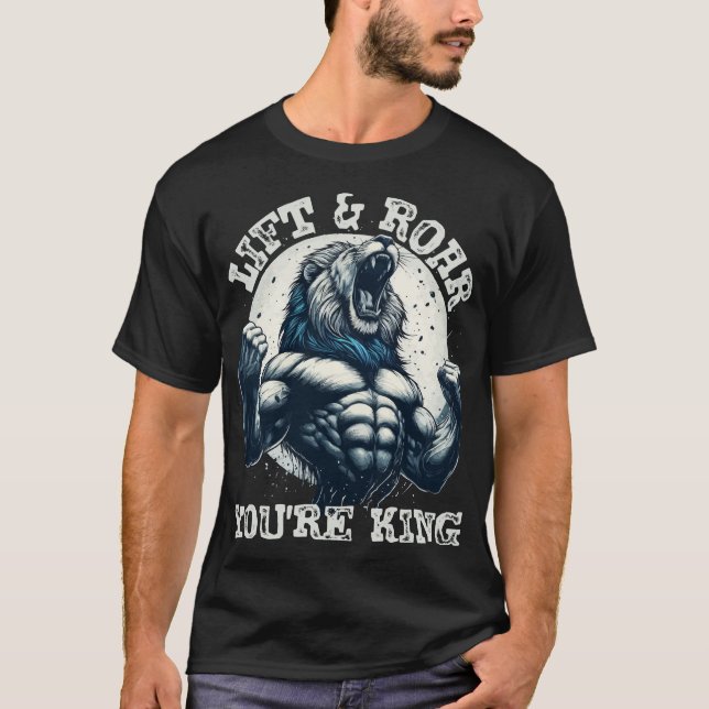 T-SHIRT ASCENSEUR ET ARBRE : VOUS ÊTES ROI, UN LION DE CON (Devant)
