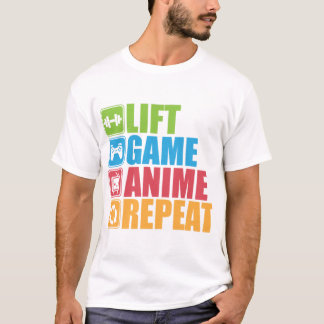 T-shirt Ascenseur, Jeu, Anime, Répétition - Pictogramme d'