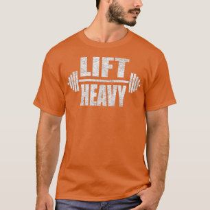 T-SHIRT ASCENSEUR LOURD BARBELL POIDS ÉCLAIRAGE GYM 1