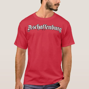 T-shirt Aschaffenburg écrit avec une police gothique