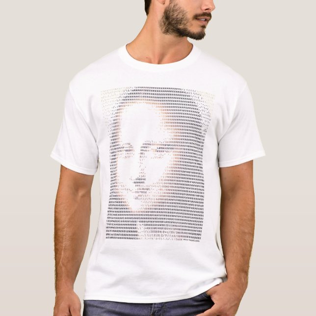 T-shirt ASCII Mona Lisa (Devant)