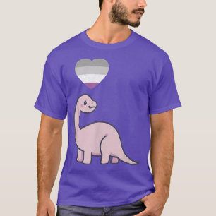 T-shirt Aseual Dinosaur LGBTQIA Pride Drapeau Kawaii Anime