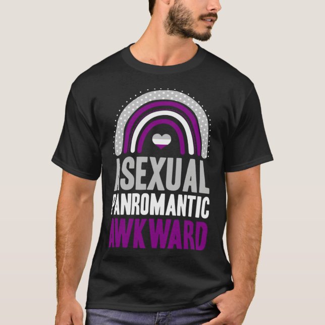 T-shirt Asexual Panromantic Awkward Asexual Pride Bohemian (Devant)