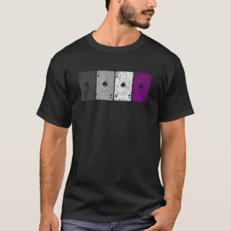 T-shirt Asexuality Pride Funny Jouer des cartes Ace Flag L