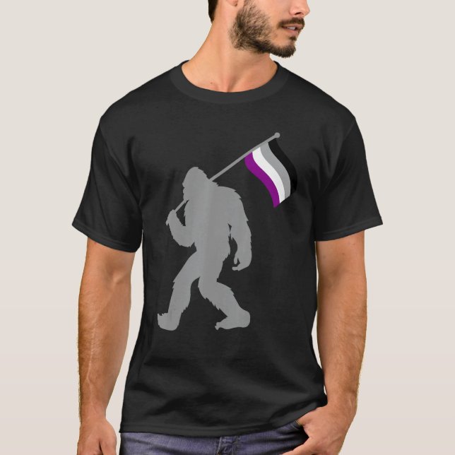 T-shirt Asexuality Pride Monster du drapeau sur ACE Asexua (Devant)