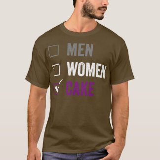 T-shirt Asexuel Plutôt Manger Gâteau Ace Fierté Asexuelle 
