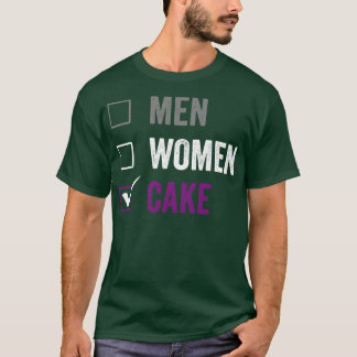 T-shirt Asexuel Plutôt Manger Gâteau Ace Fierté Asexuelle 