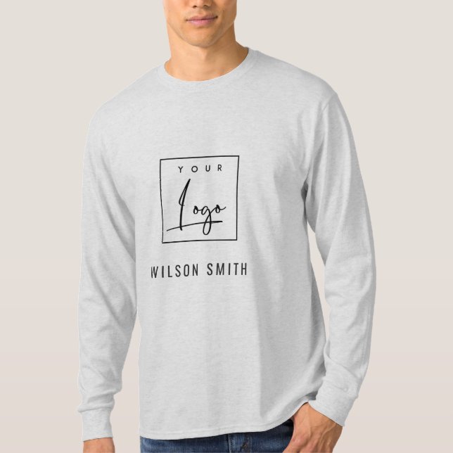 T-shirt Ash Light Grey Business Ajoutez Votre Logo Avec Vo (Devant)