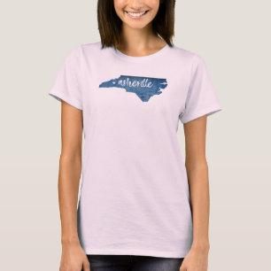 T-shirt Asheville Caroline du Nord Grain de bois