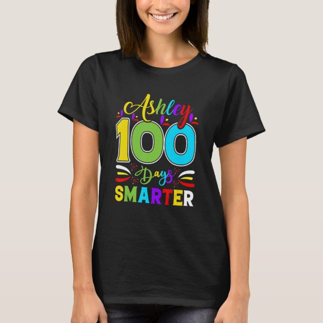 T-shirt Ashley 100 Days Smarte  Student Teacher (Devant)