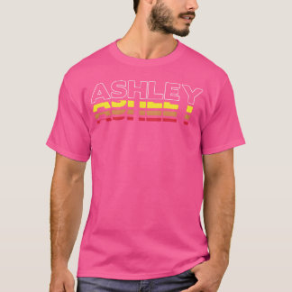 T-shirt Ashley Prénom Drôle Vintage Coucher de soleil Ashl