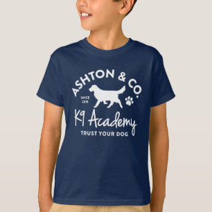T-shirt Ashton & Co. K9 Academy Kids' Logo Sombre