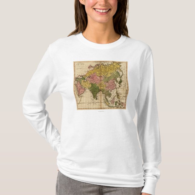 T-shirt AsiaPanoramic MapAsia 3 (Devant)