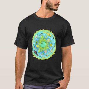 T-shirt Asiatique Koi Blue Pond Plante d'eau douce Carpe d