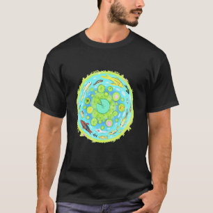 T-shirt Asiatique Koi Blue Pond Plante d'eau douce Carpe d