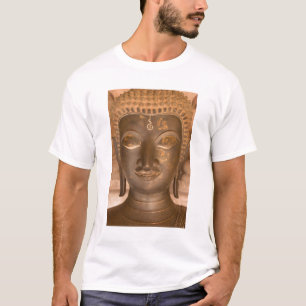 T-shirt Asie, Laos, Vientiane, Sculpture en bronze au Wat