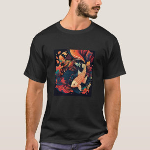 T-shirt Asie vintage Japon Koi Carp Nishikigoi Koi Fis